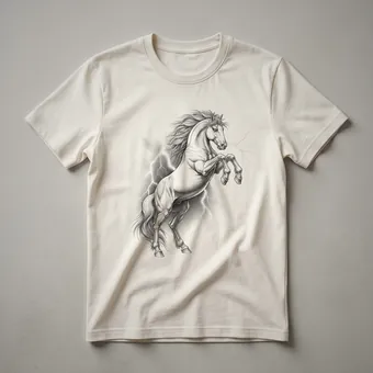 Horse Lover Floral Silhouette Graphic T-Shirt for Him and Her