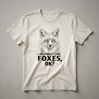 I Just Really Like Foxes Ok? Woodland Fox Graphic T-Shirt for Animal