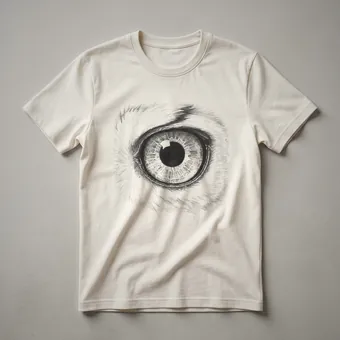 Vintage Owl Eye Sketch Graphic T-Shirt for Bird Lovers