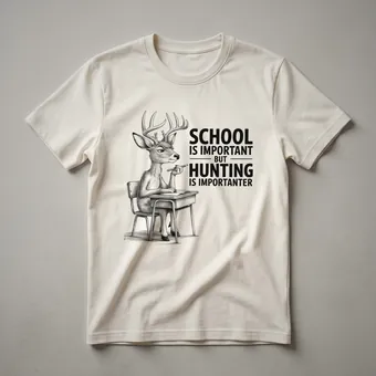 Deer Hunter Graphic T-Shirt for Men | Hunting is Importanter