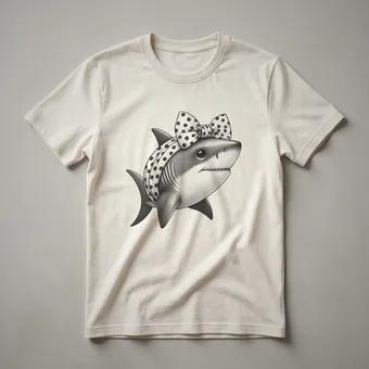 Cute Shark Graphic T-Shirt for Ocean Lovers and Women