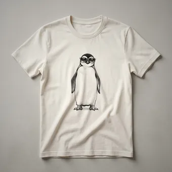 Cool Penguin With Sunglasses Graphic T-Shirt for Kids