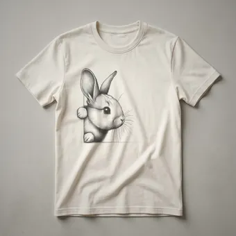 Cute Peeking Rabbit T-Shirt for Bunny Lovers