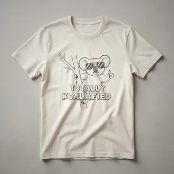 Totally Koalafied Graduation Koala Graphic T-Shirt for Animal Lovers