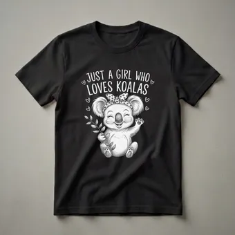 Koala Lover Graphic T-Shirt for Women Who Adore Koalas