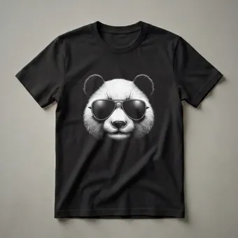 Cool Panda Wearing Aviator Sunglasses Graphic T-Shirt for Wildlife