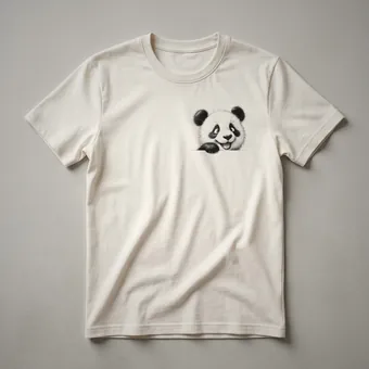 Funny Panda Peeking Graphic T-Shirt for Kids and Adults