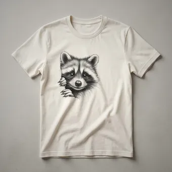 Cute Peeking Raccoon Graphic T-Shirt for Wildlife Lovers