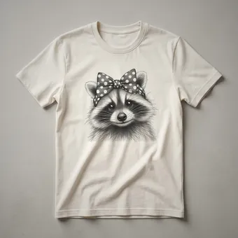 Raccoon Mom Floral Crown Graphic T-Shirt for Women and Girls