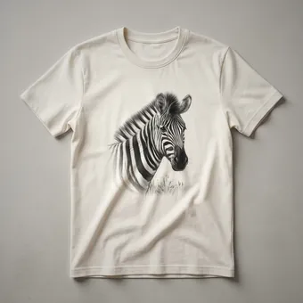 Zebra Sketch Graphic T-Shirt for Wildlife Enthusiasts