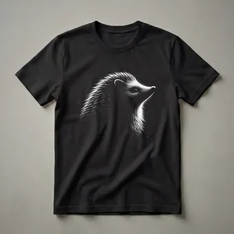 Hedgehog Portrait Graphic T-Shirt for Wildlife Enthusiasts