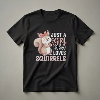Just A Girl Who Loves Squirrels Graphic T-Shirt for Women