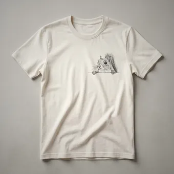 Cute Peeking Squirrel Graphic T-Shirt for Wildlife Lovers