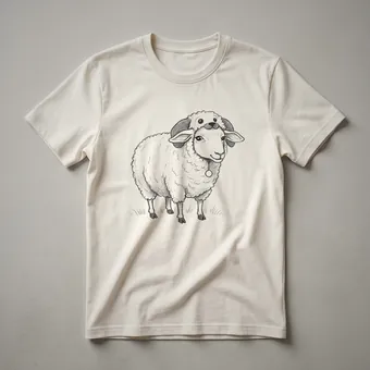 Funny Sheep Dog Disguise Graphic T-Shirt for Dog Lovers