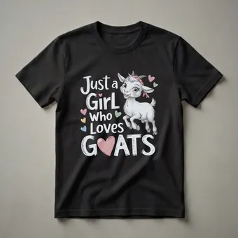 Just A Girl Who Loves Goats Graphic T-Shirt for Goat Lovers