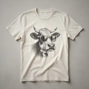 Cow Dad Sunglasses Graphic T-Shirt for Men and Boys