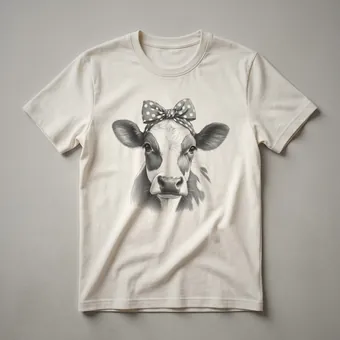 Cute Cow Mom Floral Graphic T-Shirt for Women and Girls