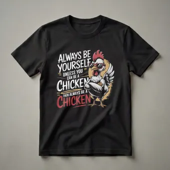 Funny Chicken Graphic T-Shirt for Humor Lovers