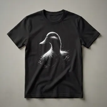 Striking Duck Portrait Graphic T-Shirt for Bird Enthusiasts