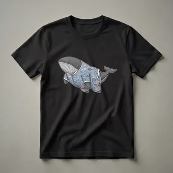 Funny Sleepy Whale Pajama T-Shirt for Ocean Lovers
