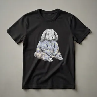Sleepy Bunny Pajama Graphic T-Shirt for Men, Women, and Kids