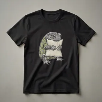 Funny Sleepy Toad in Pajamas Graphic T-Shirt for Pajama Lovers