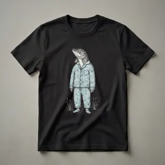 Funny Sleepy Northern Pike Fish Pajama T-Shirt for Anglers