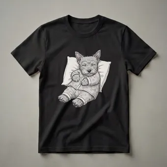 Sleepy Scottish Terrier Dog Pajama Graphic T-Shirt for Dog Lovers