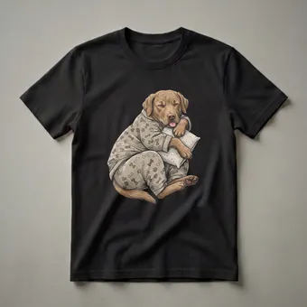 Sleepy Chesapeake Bay Retriever Pajama T-Shirt for Dog Lovers