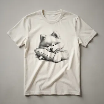 Sleepy Pomsky Dog Pajama Graphic T-Shirt for Kids