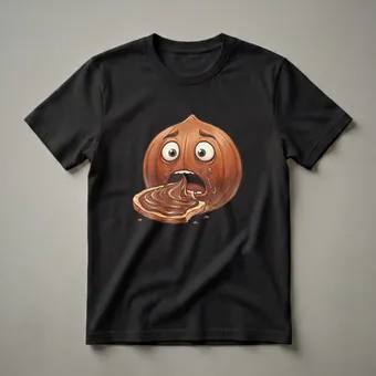 Funny Hazelnut Eating Chocolate Toast Graphic T-Shirt