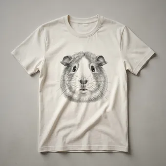 Abyssinian Guinea Pig Face Graphic T-Shirt for Pet Lovers