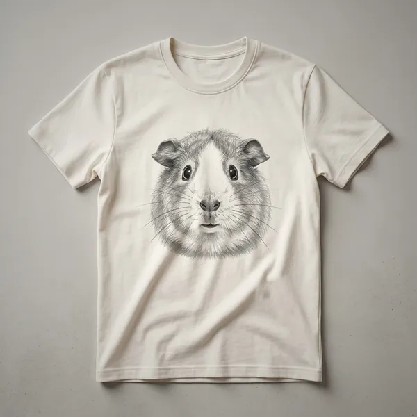 Abyssinian Guinea Pig Face Graphic T-Shirt for Pet Lovers