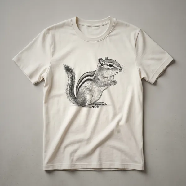 A black graphic t-shirt featuring a vintage line drawing of a chimpanzee's face.