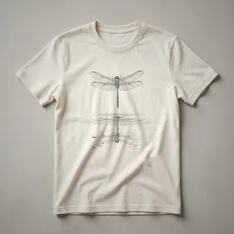 Vintage Dragonfly Sketch Art T-Shirt for Insect Lovers