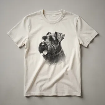 Vintage Giant Schnauzer Line Drawing Graphic T-Shirt for Dog Lovers