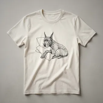 Sleepy Pajama Great Dane Drawing Art T-Shirt for Dog Lovers