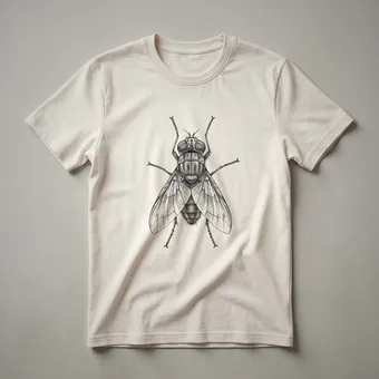 Vintage Horsefly Line Drawing T-Shirt for Insect Enthusiasts