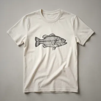 Vintage Largemouth Bass Fishing Graphic T-Shirt for Anglers