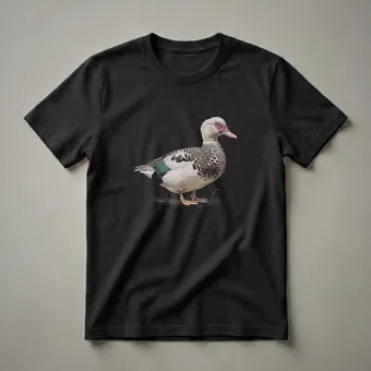 Muscovy Duck Vintage Bird Drawing Graphic T-Shirt for Wildlife