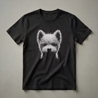 Pumi Dog Portrait Sketch Graphic T-Shirt for Dog Lovers