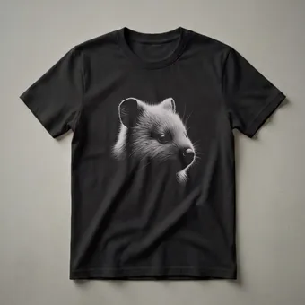Quokka Portrait Vintage Wildlife Drawing T-Shirt for Mammal Lovers