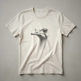 Vintage Ostrich Sketch Graphic T-Shirt for Bird Lovers