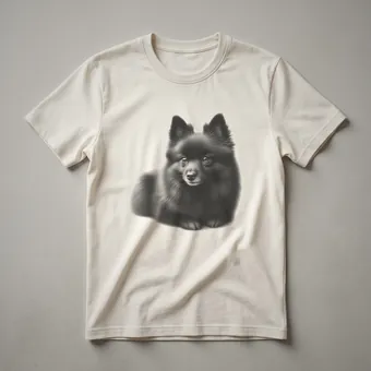 Vintage Schipperke Hand Drawn Art T-Shirt for Dog Lovers