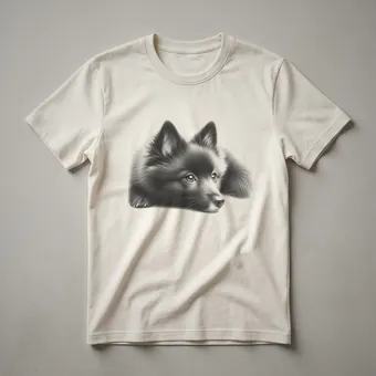 Vintage Schipperke Sketch Art T-Shirt for Dog Lovers