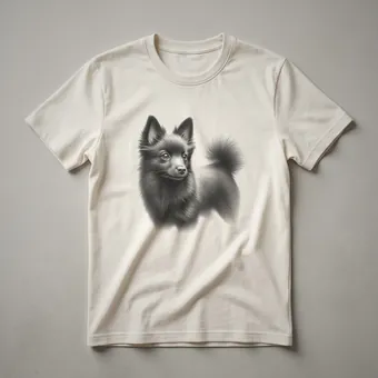 Vintage Schipperke Dog Line Drawing Graphic T-Shirt for Dog Lovers