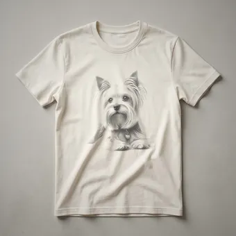 Vintage Silky Terrier Sketch Art T-Shirt for Dog Lovers