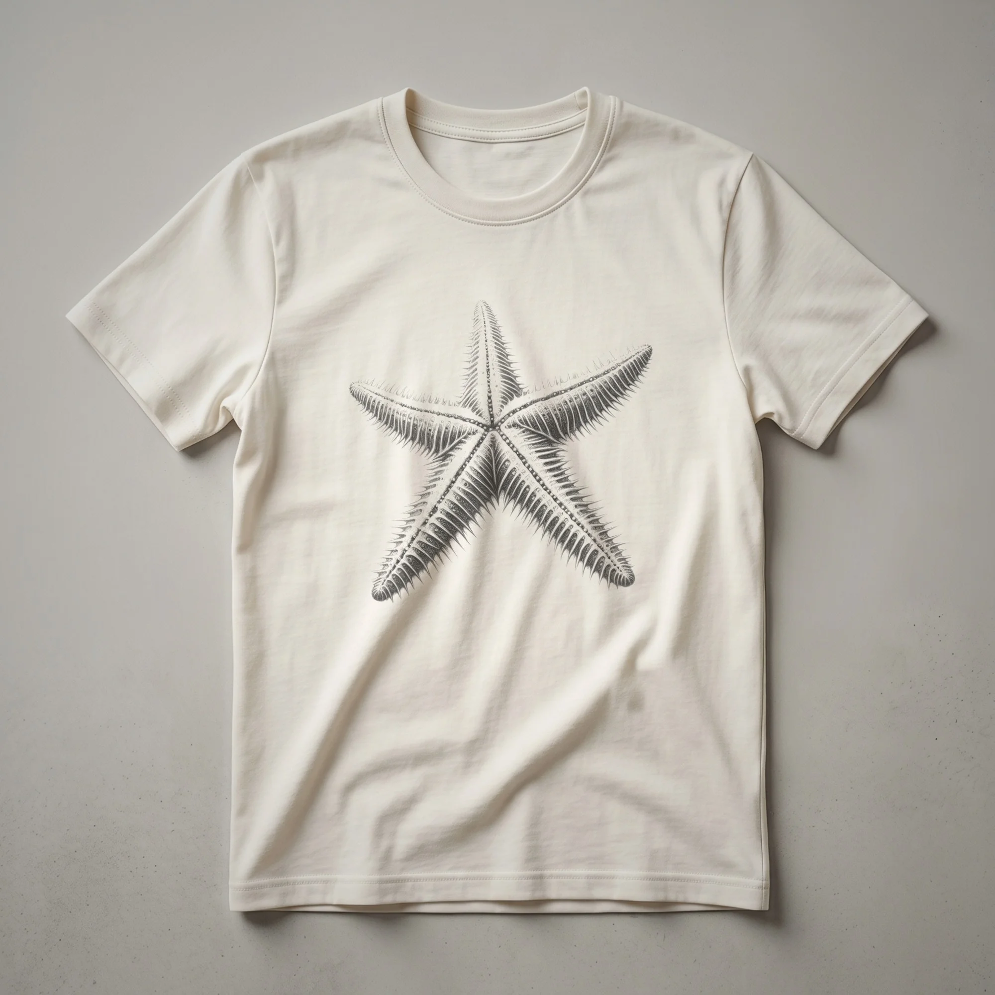 Vintage Starfish Sketch Graphic T-Shirt for Ocean Lovers