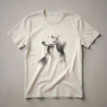 Vintage Saluki Sketch Art T-Shirt for Dog Lovers