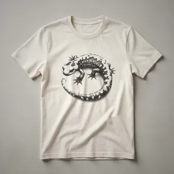 Vintage Spotted Salamander Line Art T-Shirt for Reptile Enthusiasts